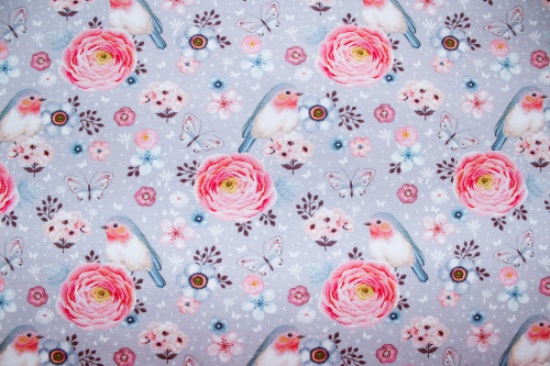 Preview: Jersey Rotkehlchen grau (10 cm)